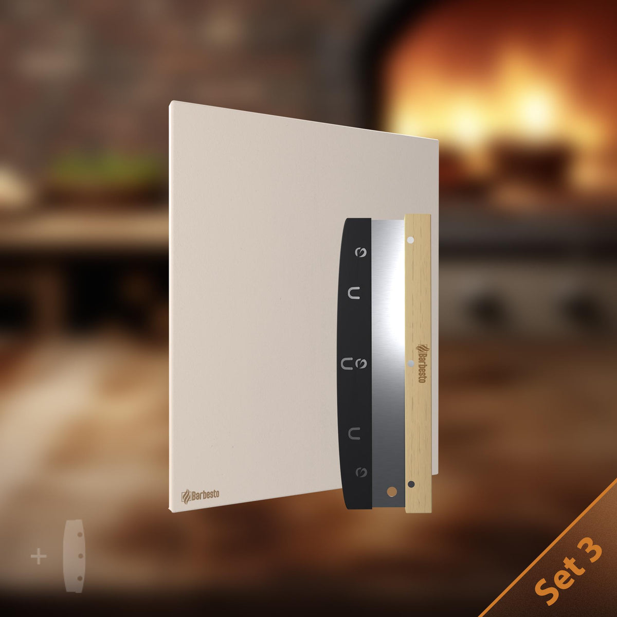 DELUXE Pizzastein-Set aus Cordierit