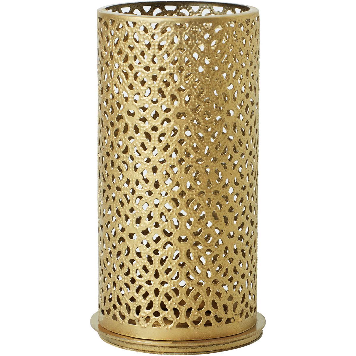 Kerzenhalter Bliss – Metall, Gold, 14 cm