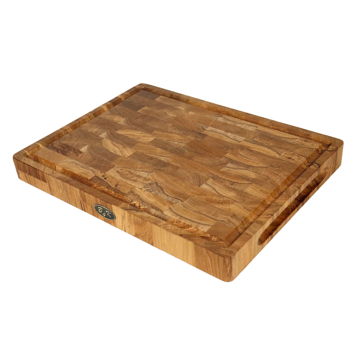 Stirnholz-Schneidebrett Eiche – 40 × 30 × 4 cm