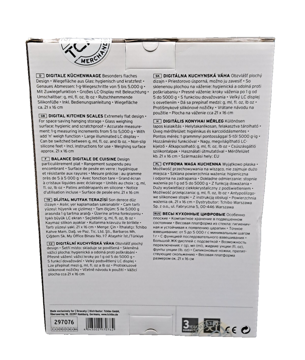 Tchibo digitale Küchenwaage 297076 – Schwarz