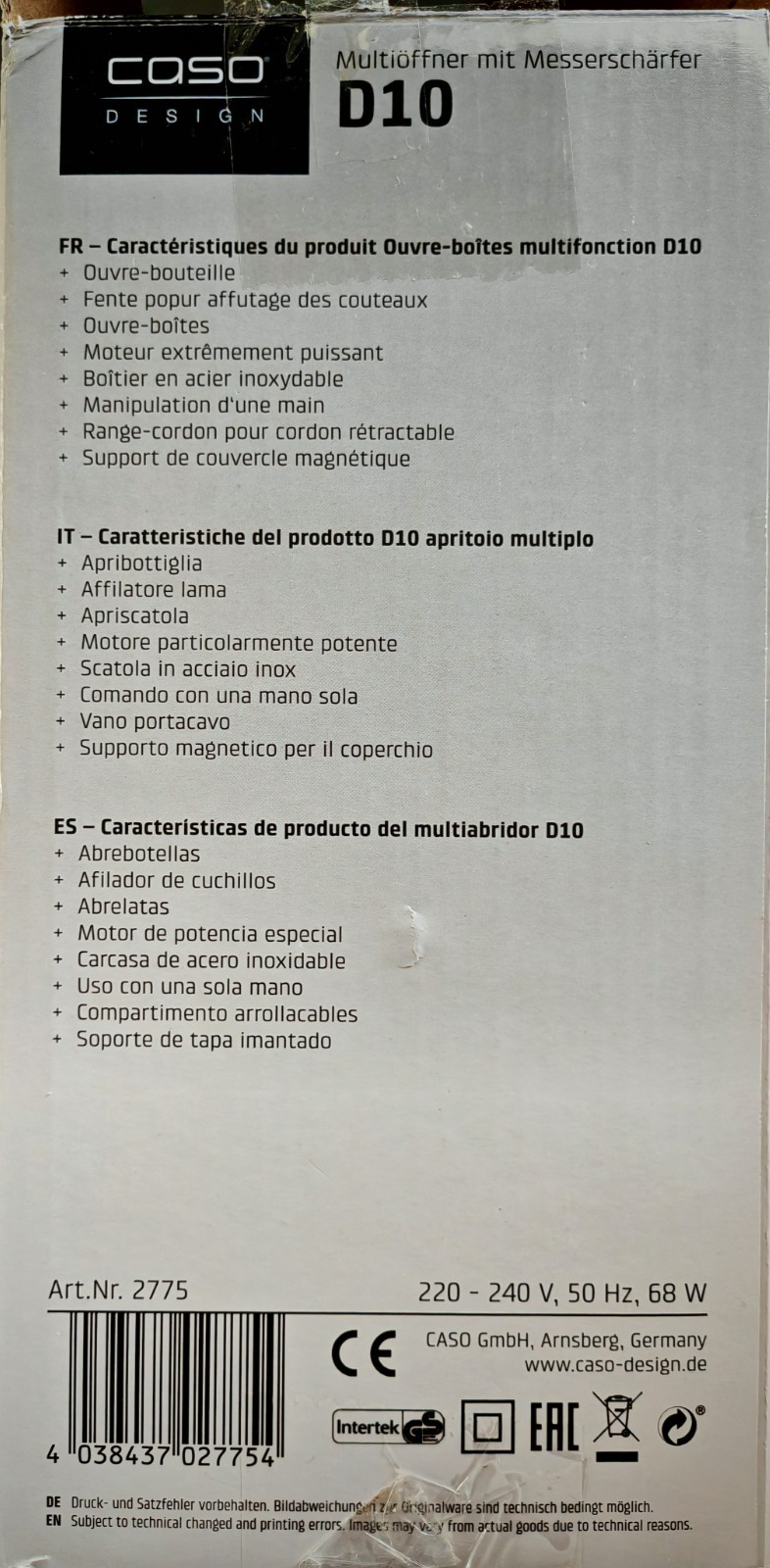 CASO D10 Multiöffner – gebrauchte Retoure