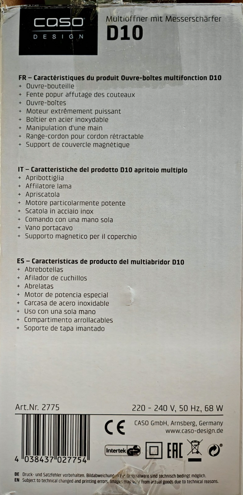CASO D10 Multiöffner – gebrauchte Retoure