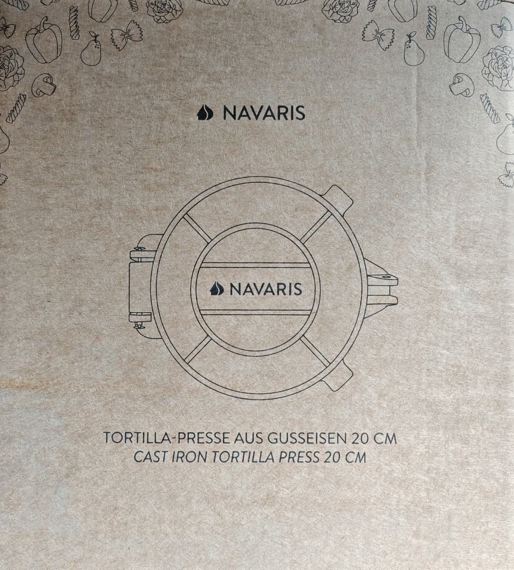 Navaris Tortillapresse aus Gusseisen – Ø 20 cm