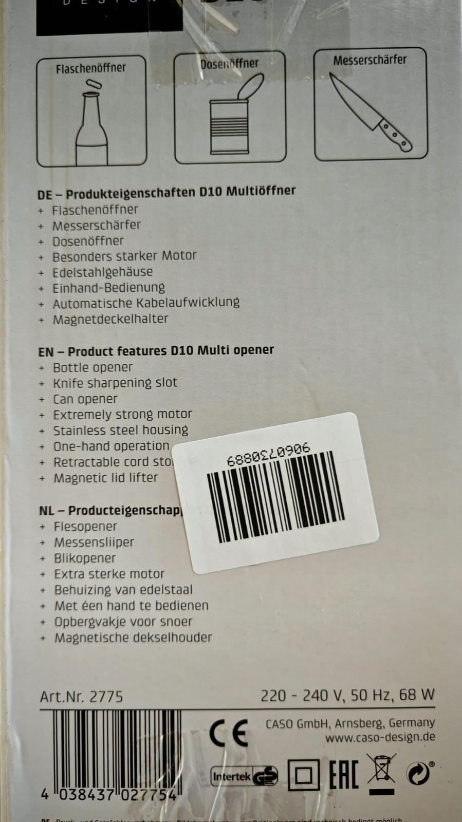 CASO D10 Multiöffner – gebrauchte Retoure