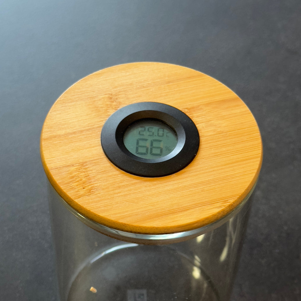 HYGROWGLAS Vorratsglas mit Hygrometer