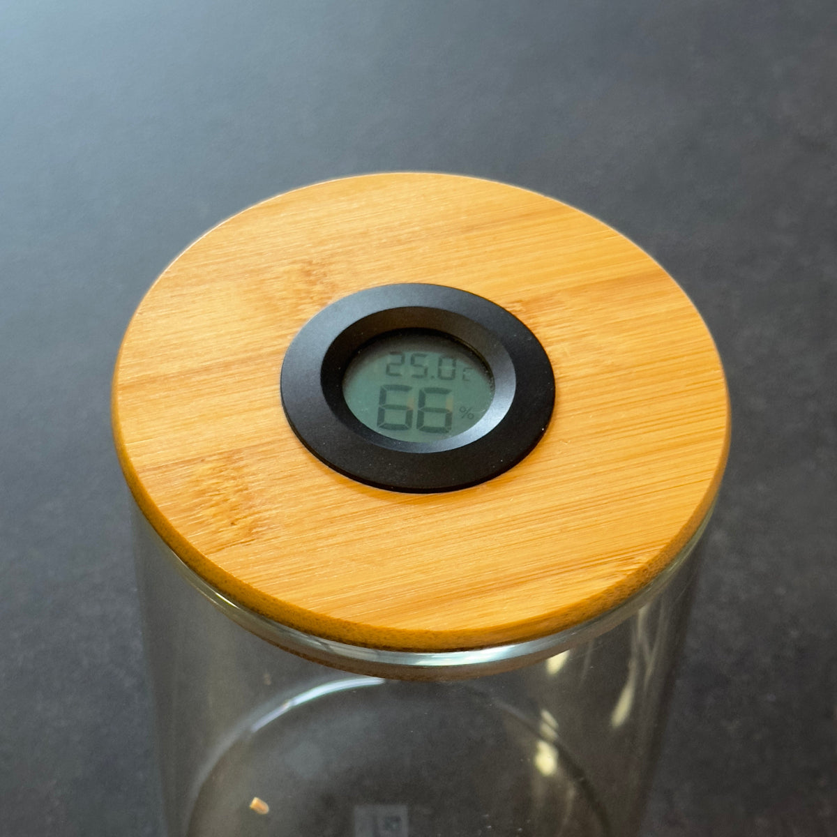 HYGROWGLAS Vorratsglas mit Hygrometer