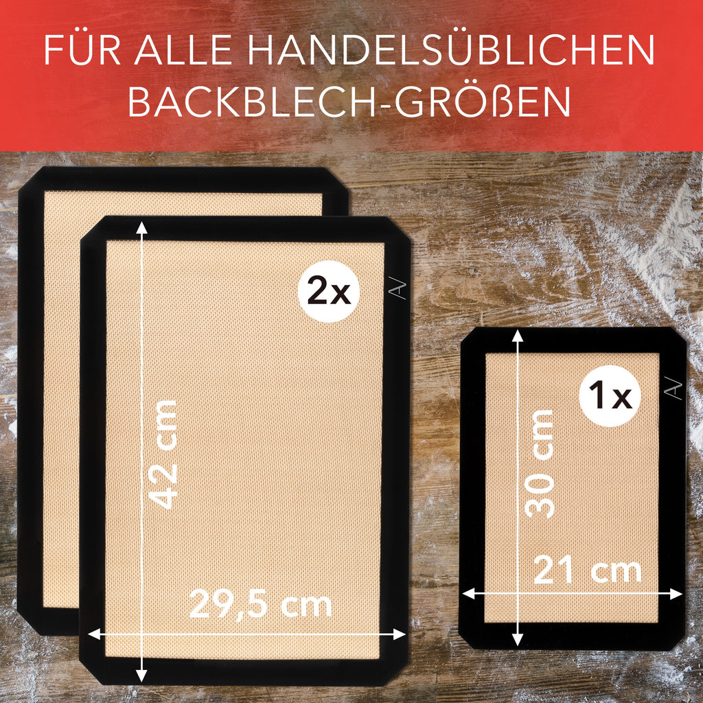 Silikon-Backmatten – 3er-Set
