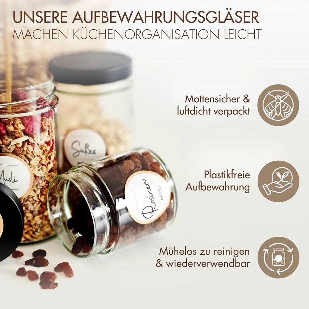 Luftdichte Vorratsgläser – 6er-Set