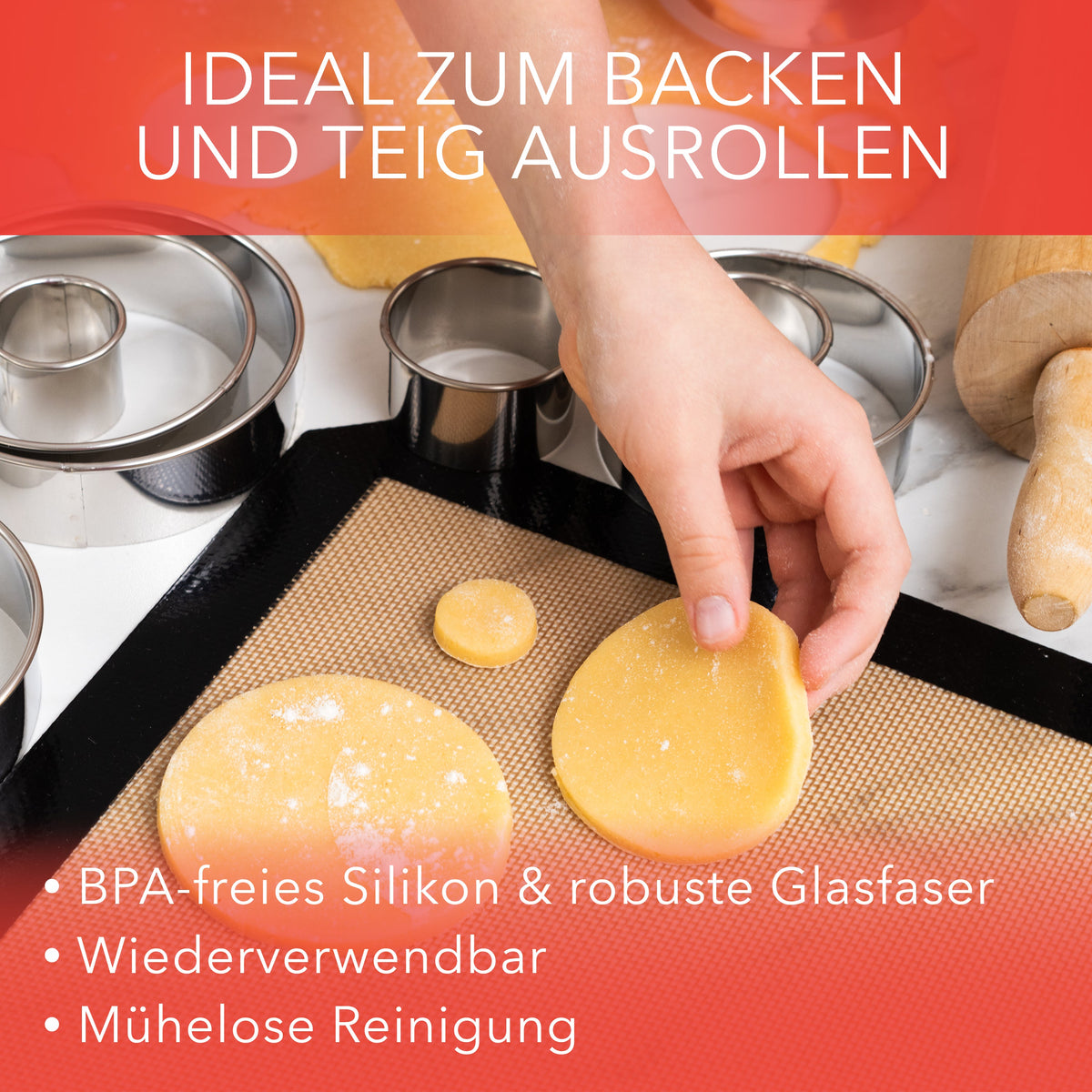 Silikon-Backmatten – 3er-Set