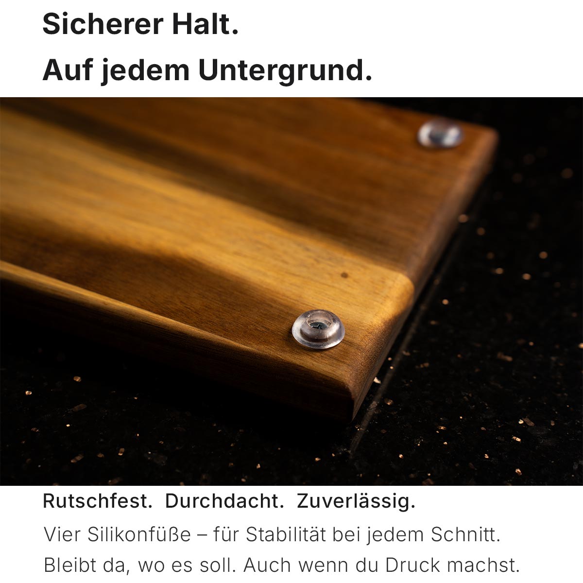 Akazien-Schneidebretter mit Halter – 3er-Set