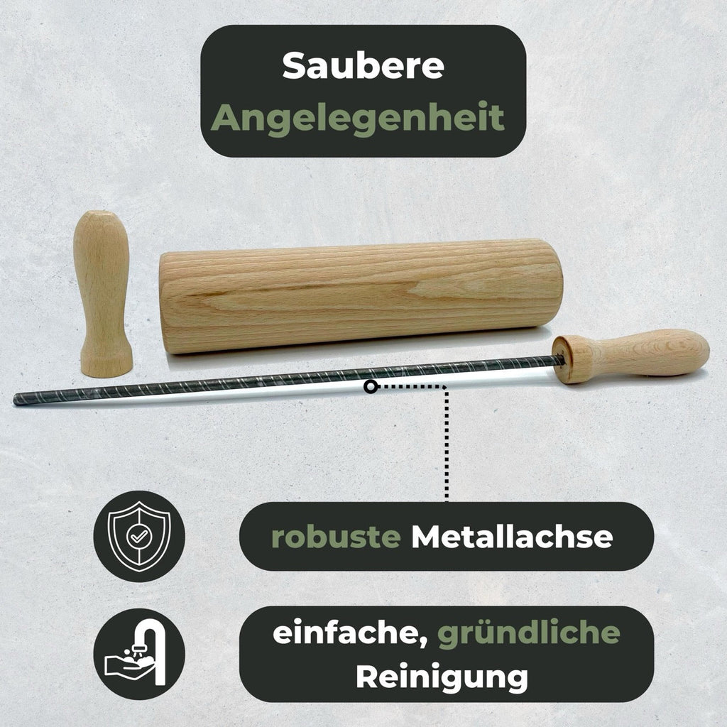 Nudelholz aus Buche – 25 cm Rollfläche