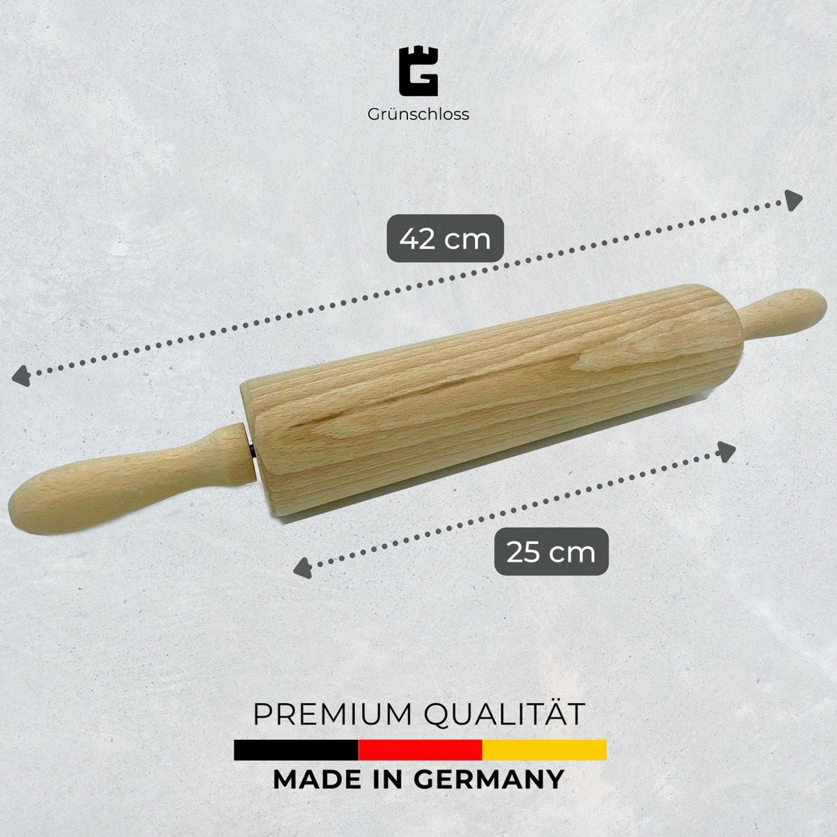 Nudelholz aus Buche – 25 cm Rollfläche
