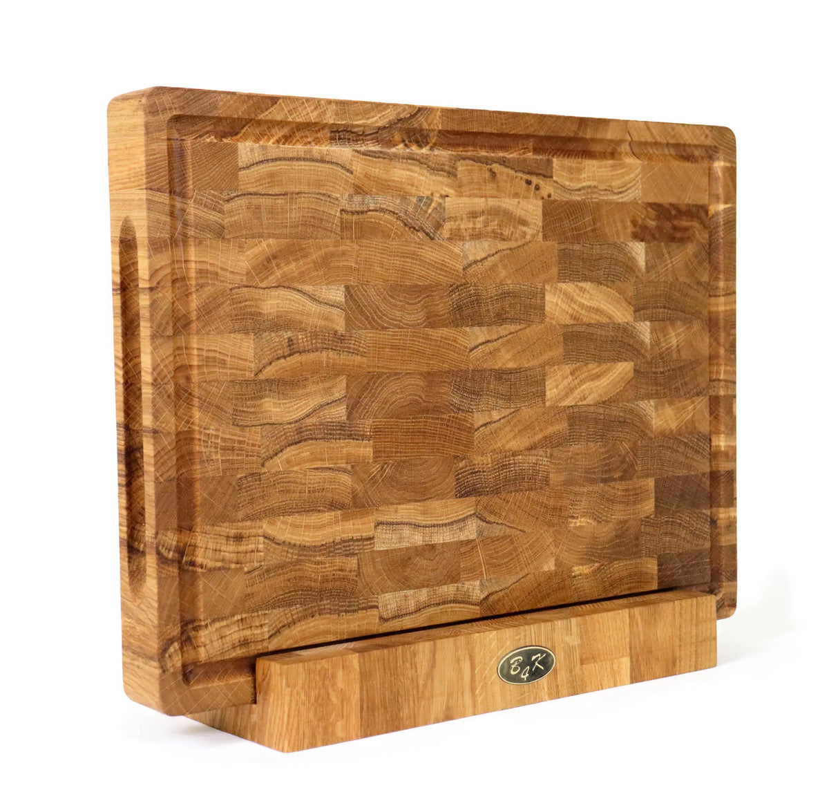 Stirnholz-Schneidebrett Eiche – 40 × 30 × 4 cm
