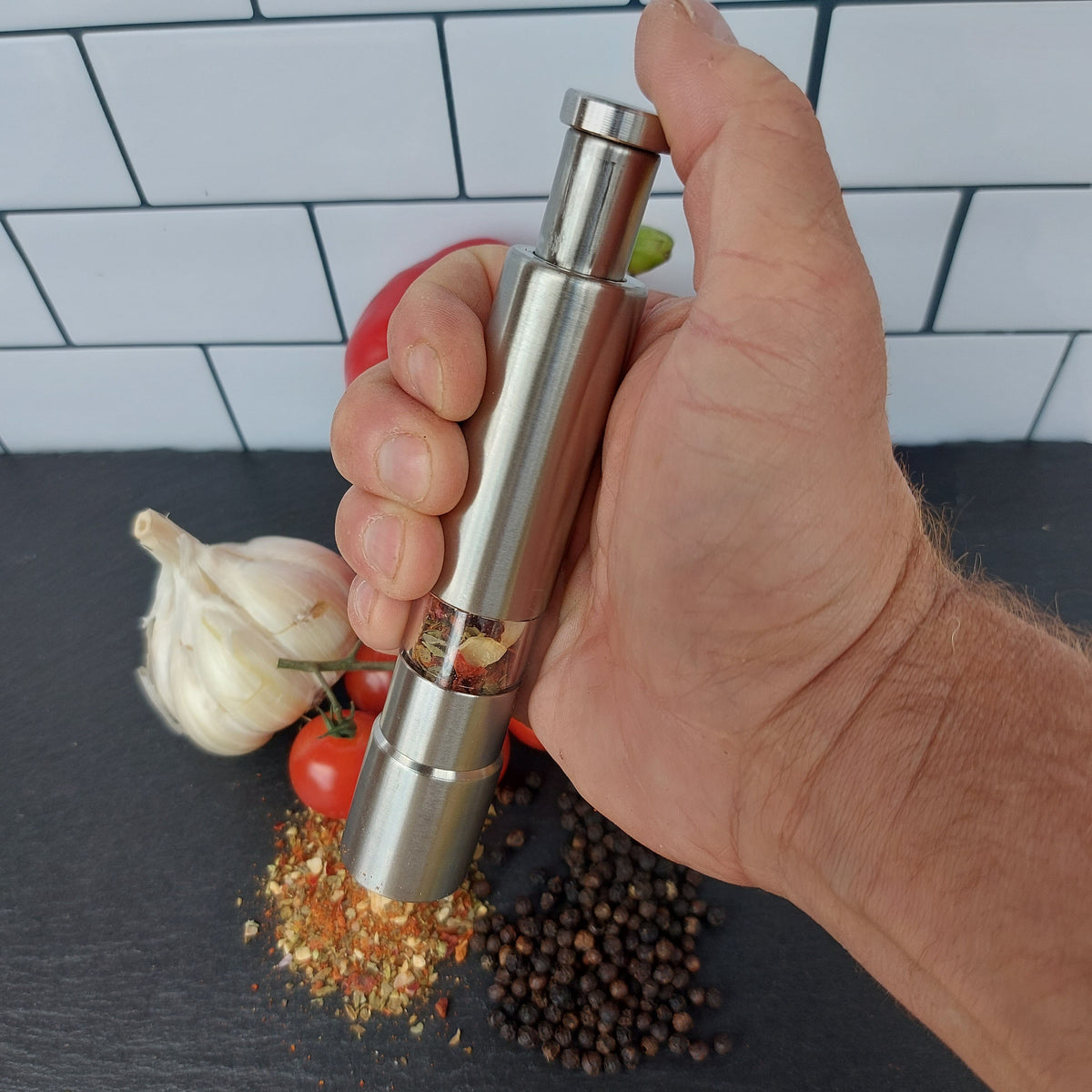 Edelstahl-Gewürzmühle für Küche & BBQ