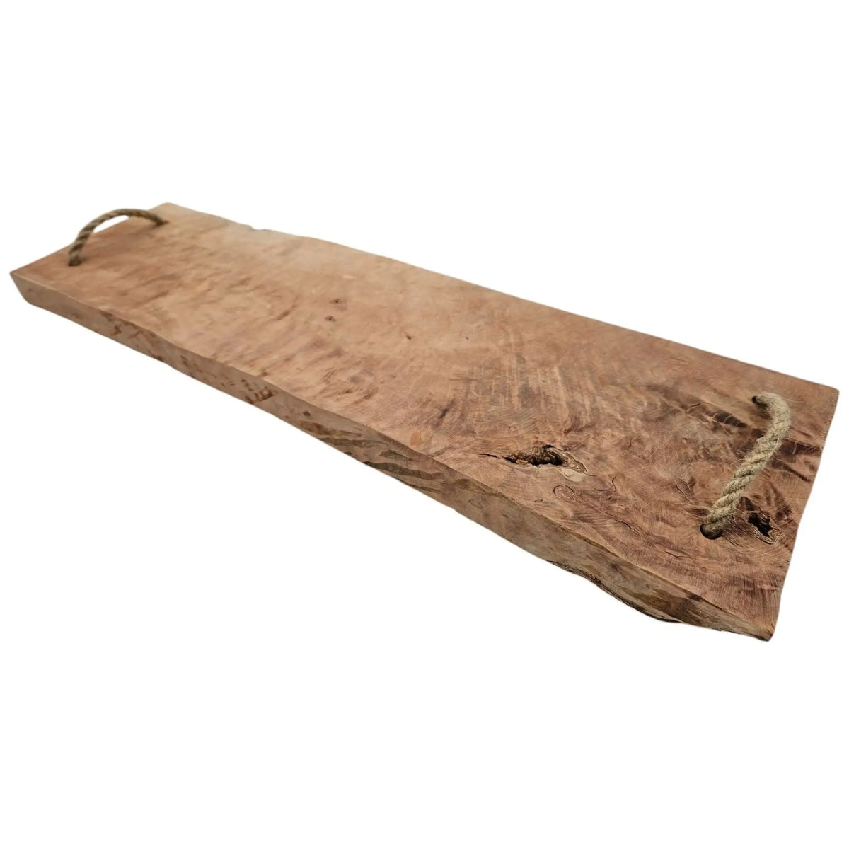 Servierbrett aus Holz mit Seilgriffen – 50 cm