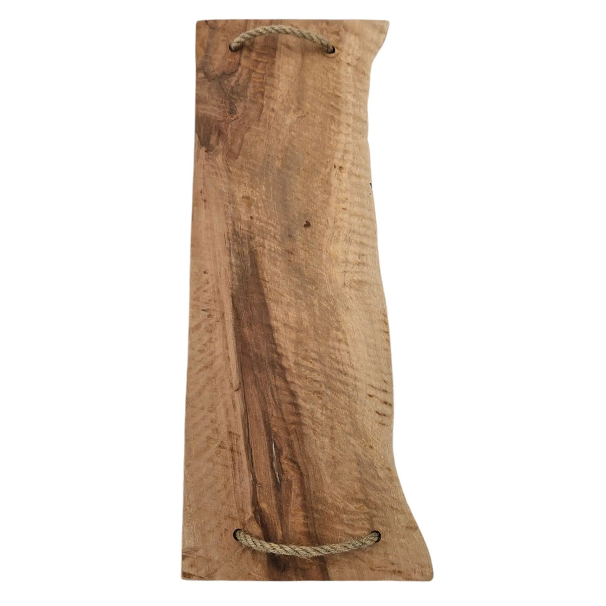 Servierbrett aus Holz mit Seilgriffen – 50 cm