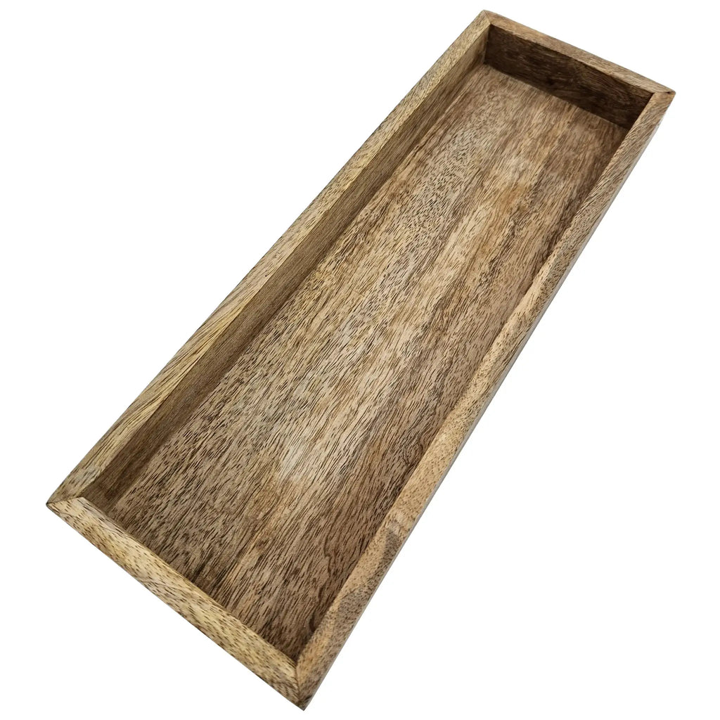 Dekotablett aus Mangoholz – 34 × 12 cm
