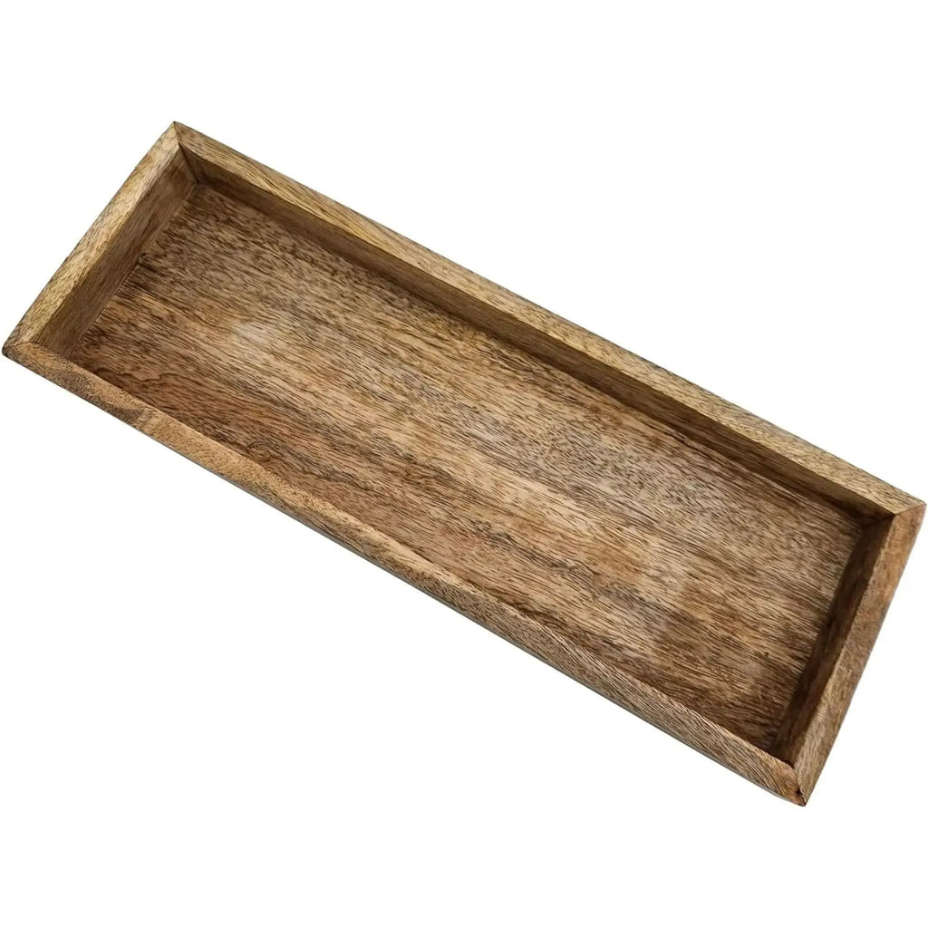 Dekotablett aus Mangoholz – 34 × 12 cm